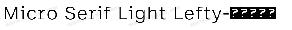 Micro Serif Light Lefty字体转换
